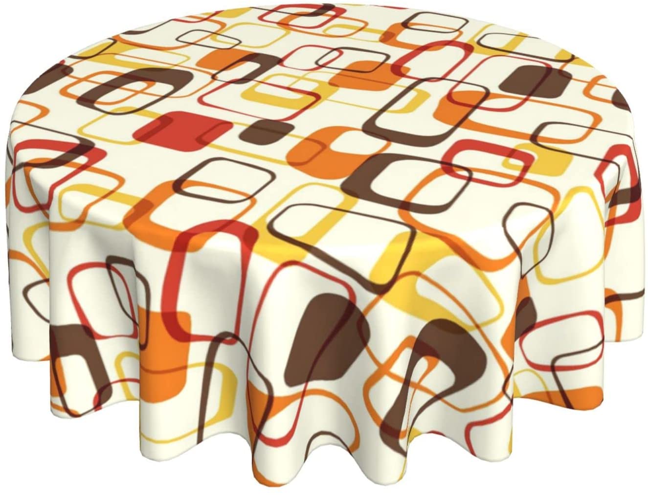 Century Textile & Sewing Supply Avenue C North Saskatoon Sk - Retro Mid Century Geometric Round Tablecloth