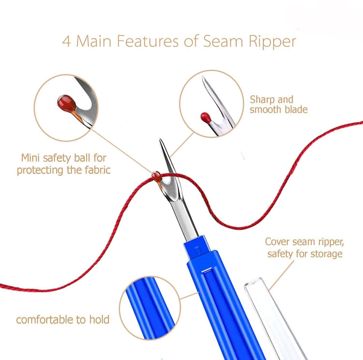 Sewing Seam Ripper Kit  Sewing - Sewing Gauge Ruler ulasan dan harga